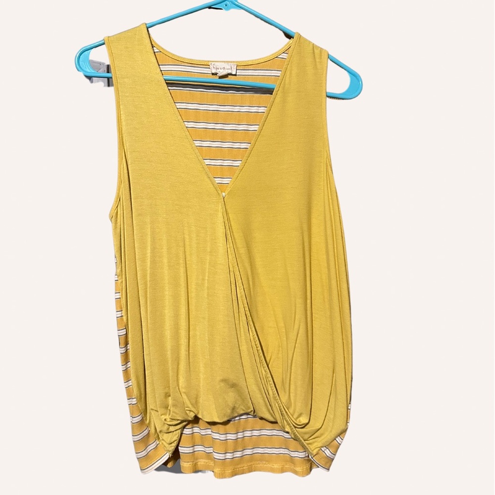 Yellow tank top blouse